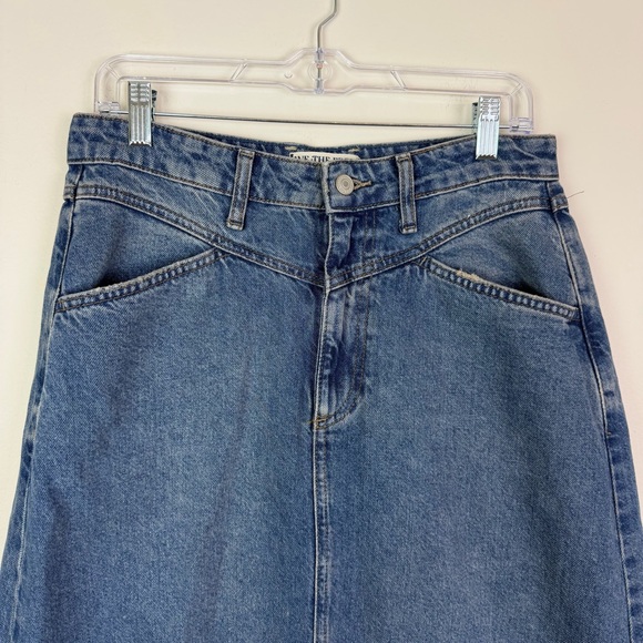 Free People We The Free Come As You Are Denim Maxi Skirt Size 6 - Picture 5 of 14